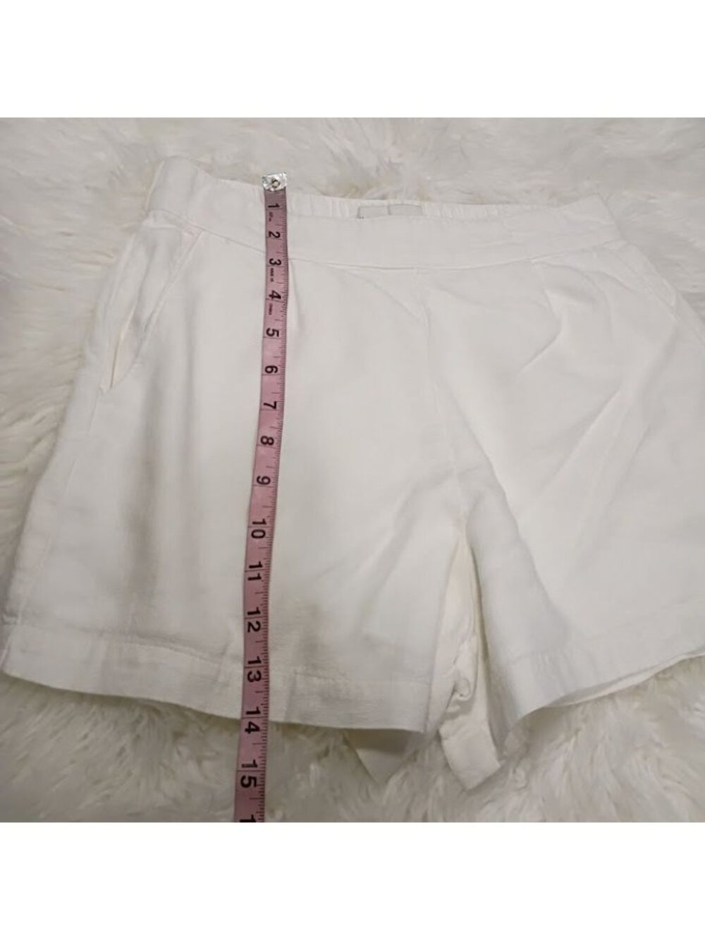 Abercrombie & Fitch White Linen Womens Casual Shorts Size Small - Picture 9 of 11